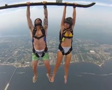 Watch These Daredevils Jump From A Helicopter