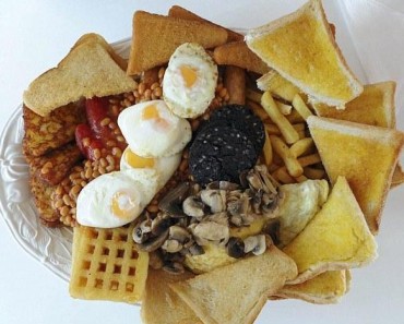 Only in England! THIS IS A 8000 calories breakfast! Instantly gain 3.30 pounds!