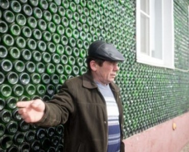 Amazing: Man Turns over 12,000 Champagne Bottles Into His Dream House!
