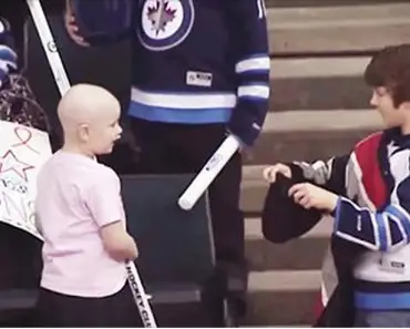 This Boy Saw A Sick Girl At A Hockey Game. What He Did For Her Had Everyone Cheering