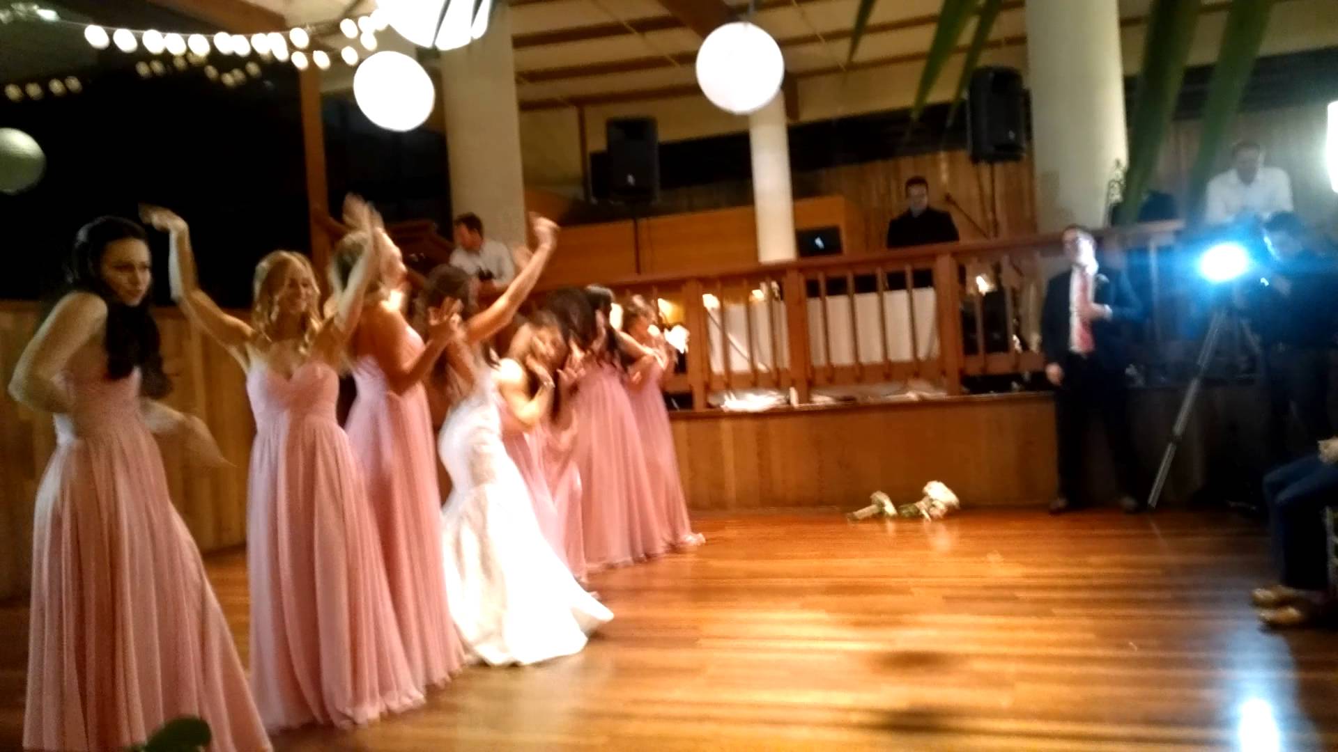Bride And Her Bridesmaids Astonish Everyone By Breaking To A Dance! So Lovely!