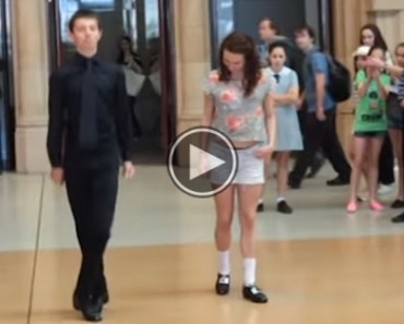 This Boy Stops Dozens In Their Tracks. Now Watch The Girl Sneak Up Behind Him And Do THIS