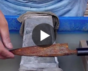 Knife Sharpening Master Takes A Rusty Blade And Turns It Back Into A Gorgeous Knife!