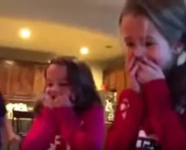 Sisters Surprised With Adopted Baby Brother Under The Christmas Tree