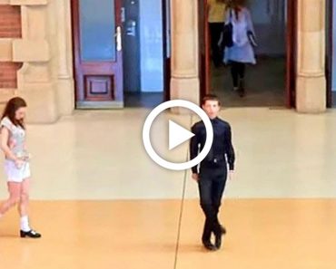 Boy begins to dance at train station. Seconds later, an epic flash mob forms