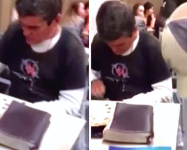 Homeless Man Is Counting Change at Chick-fil-A When 3 Teenagers Drop Heavy Bags Under His Table