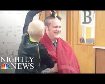 This principal is letting one of his students shave his head to send a powerful message