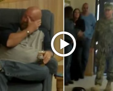 Dad cries when sailor son sends a birthday video. Then the real surprise walks in the room