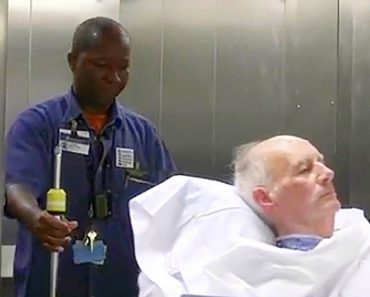 His Job Is To Take Patients To Their Rooms, Captured Camera Footage Of Him Goes Viral
