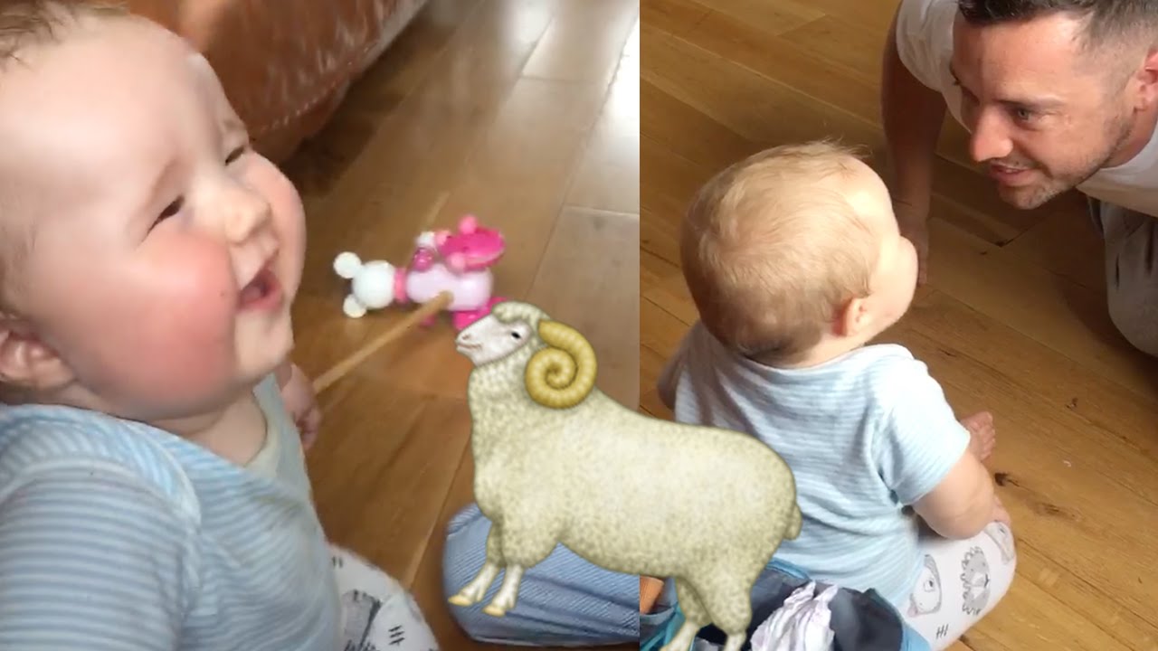 Dad Makes Baby Burst into Laughter. Loses It Seconds Later When Baby Sounds Just Like a Sheep