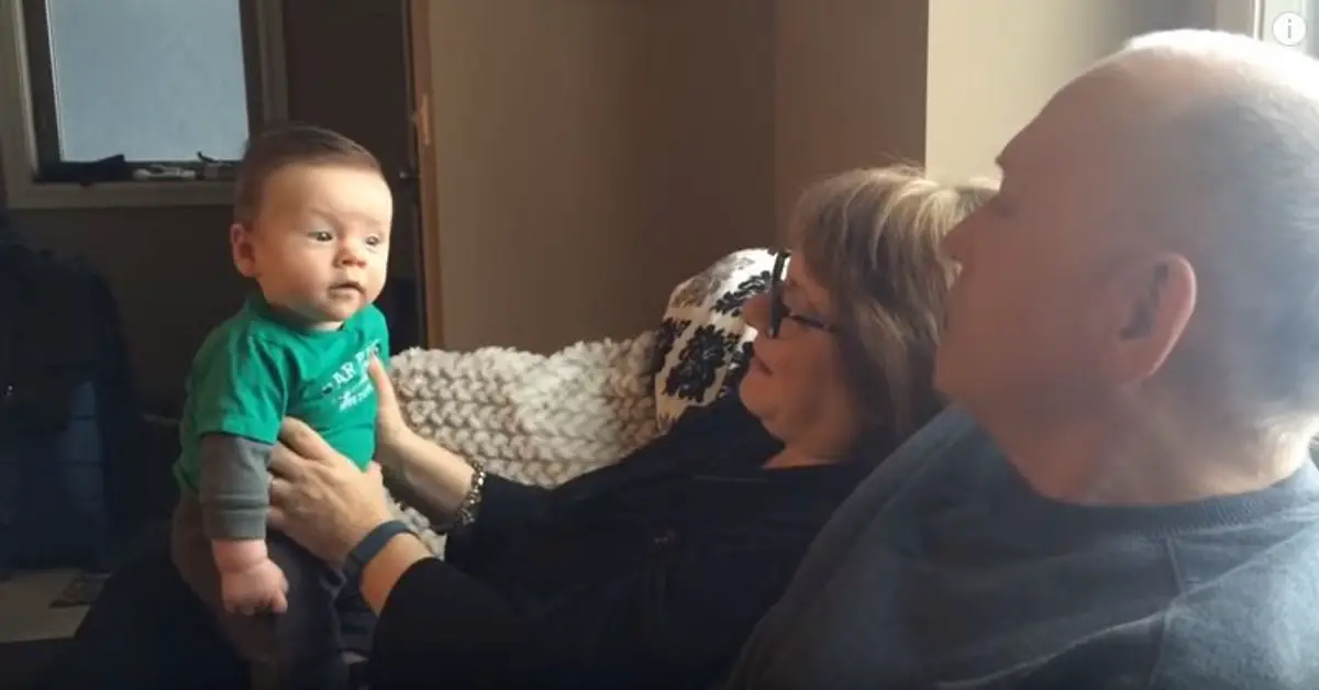 Grandparents Encourage Baby To Say 1st Word, His Funny Response Leaves Mouths Wide Open