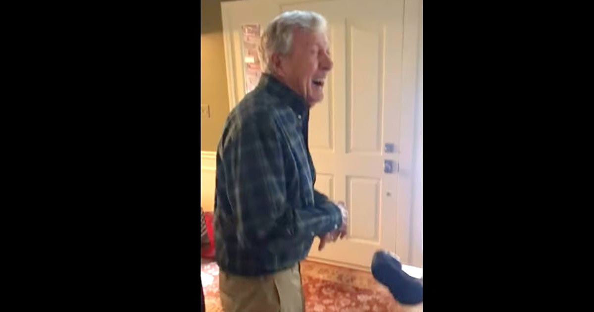 Grandpa Hears His Phone Ring, But Can’t Locate It. Where Family Finds It Sends Internet Into Laughter